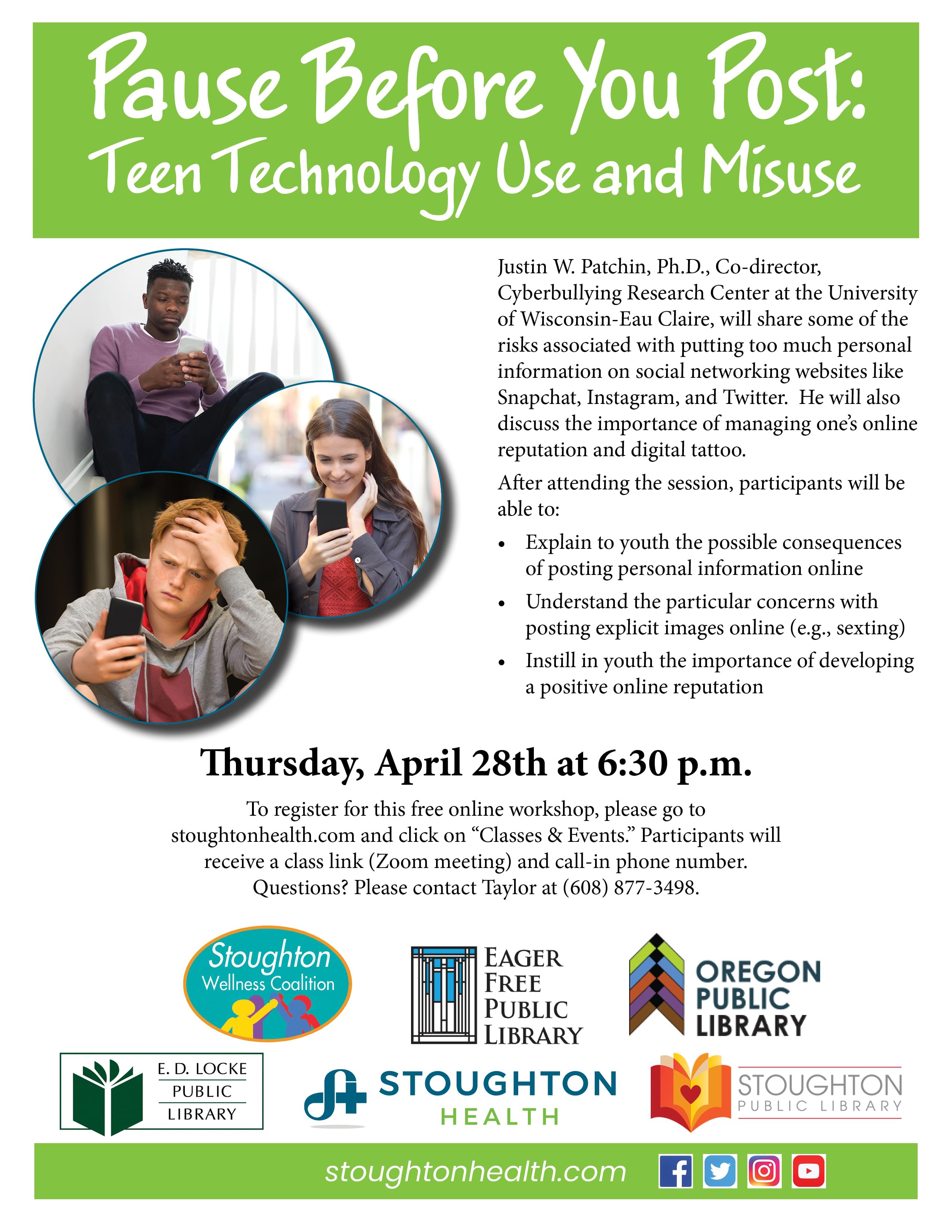 Pause Before You Post E D Locke Public Library